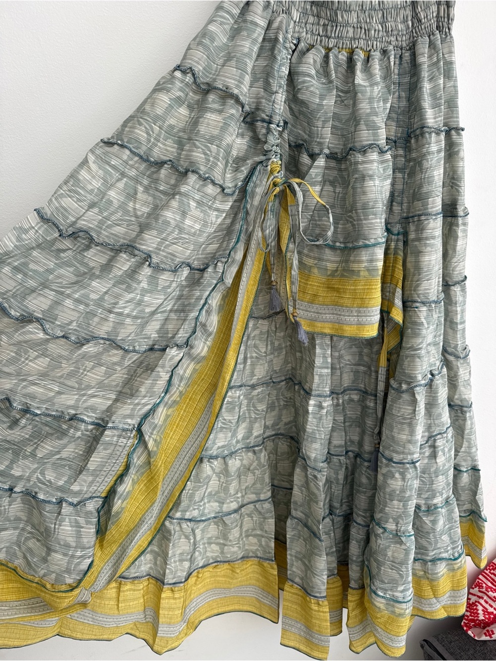 1 of 1 Kezia Boho Hi-Low Tasseled Skirt